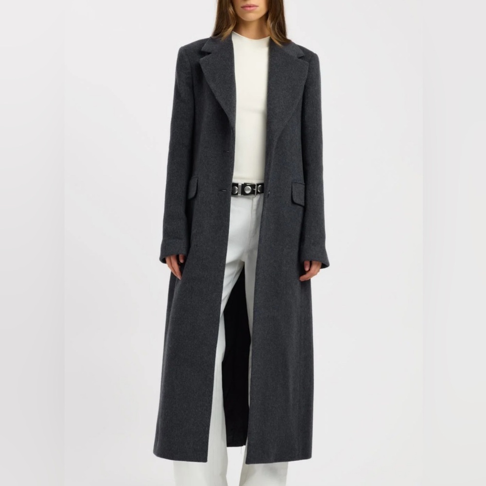 Wool Gray Duster double breasted coat - image 1